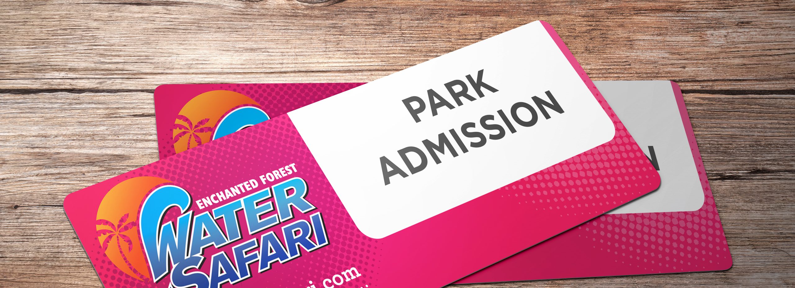 Tickets ready for park admission.