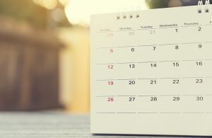 A photo of a calendar