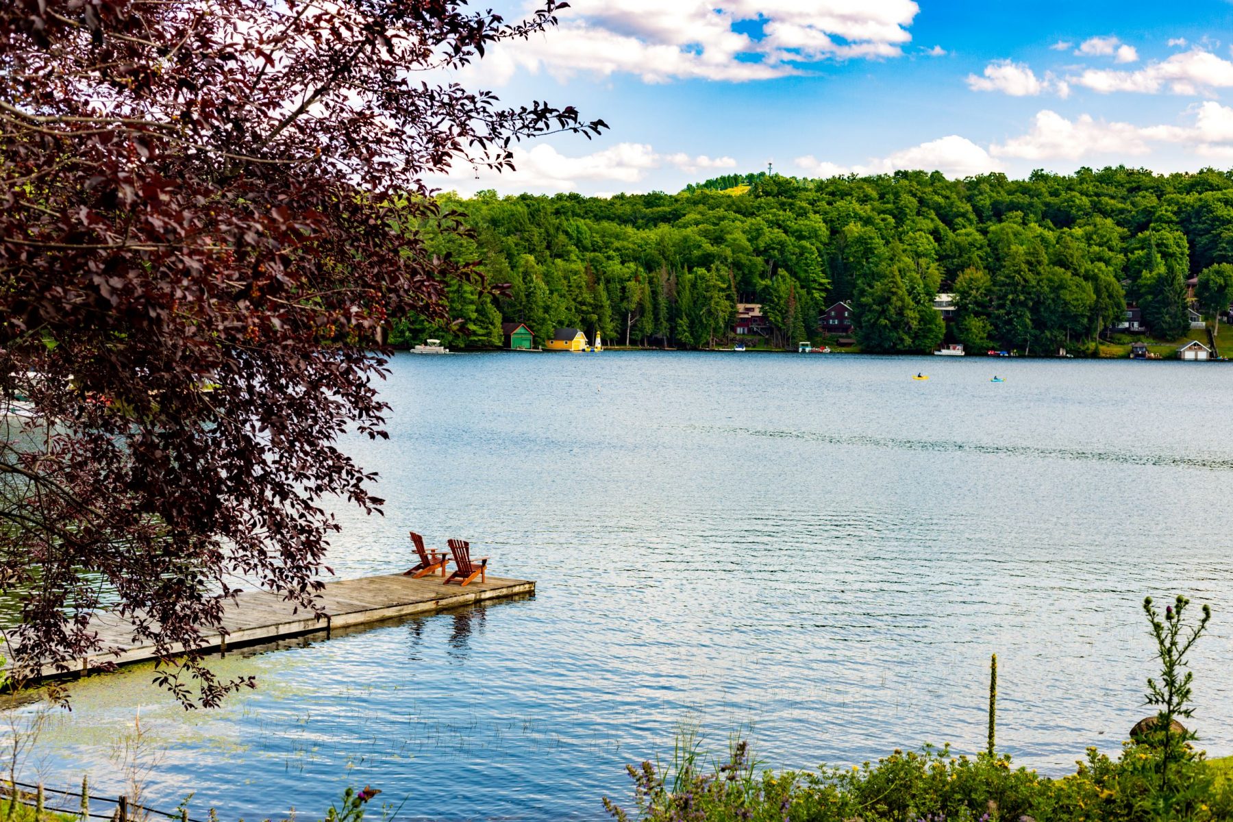 nature, lake, chairs, dock,